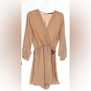 Zara Gold Satin Romper